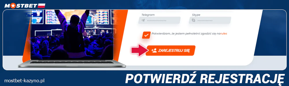 Potwierdź rejestrację w programie partnerskim Mostbet Polska