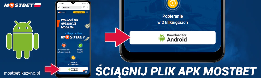 Pobierz plik APK Mostbet Polska