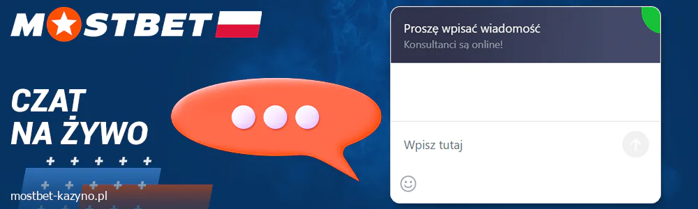 Kontakt przez czat w Mostbet Polska