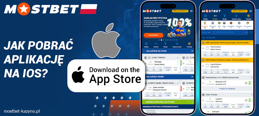 Aplikacja Mostbet Polska na iOS
