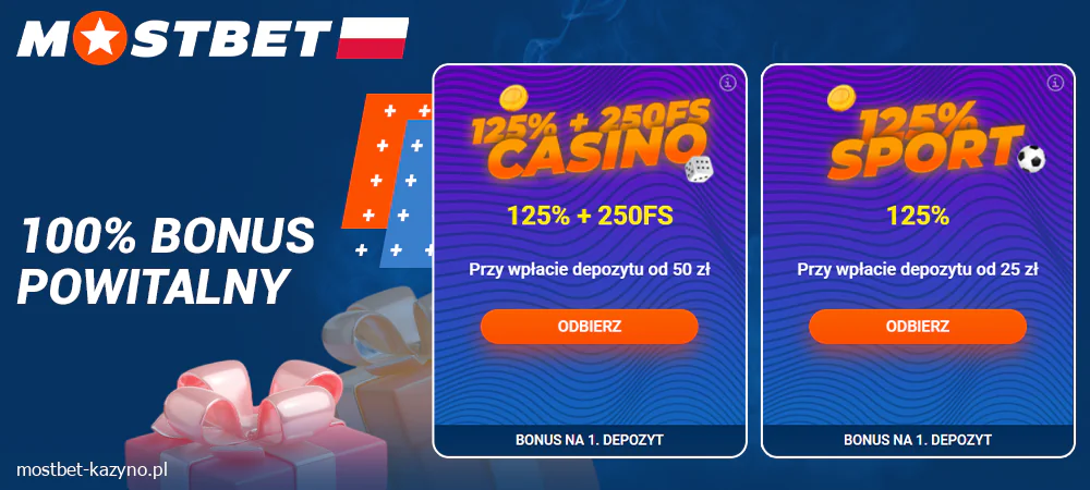 Bonus na pierwszy depozyt w Mostbet Polska