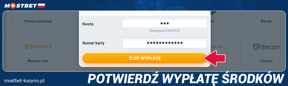 Złóż wniosek o wypłatę w Mostbet Polska